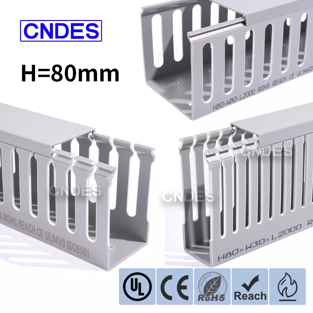 Автоматичний кабельний канал із щілинами з ПВХ заввишки 80